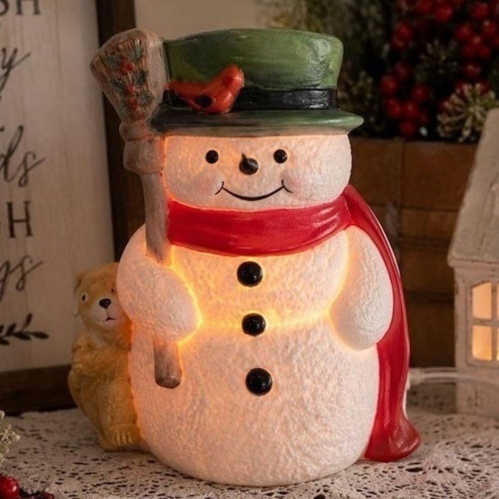 Vintage House of Lloyd Christmas Around the World Lighted Snowman Box Holiday